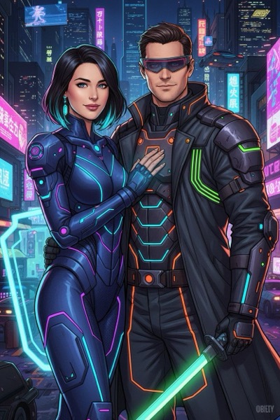 Neon Cyberpunk Manga