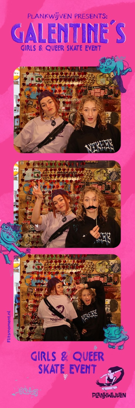 Close-up fotostrips op bruiloft